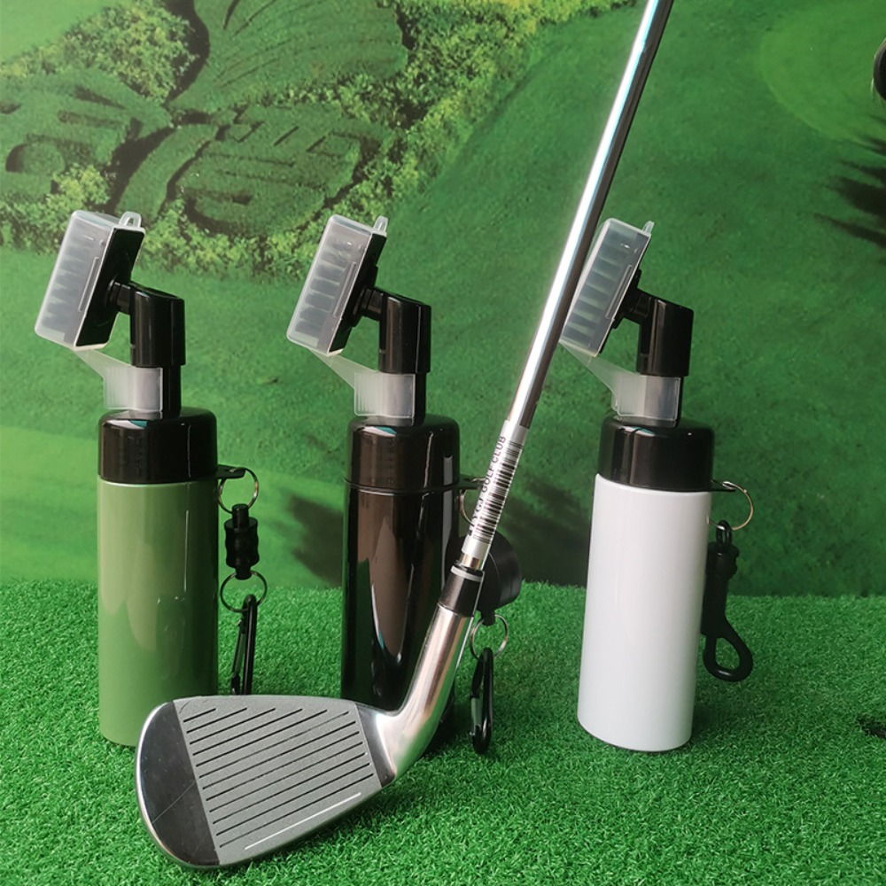 Golf Equipment To Improve Your Game - แปรงทำความสะอาดไม้กอล์ฟมืออาชีพพร้อมอุปกรณ์ทำความสะอาดกล้องสเปรย์กันรั่วสำหรับทำความสะอาดกอล์ฟ