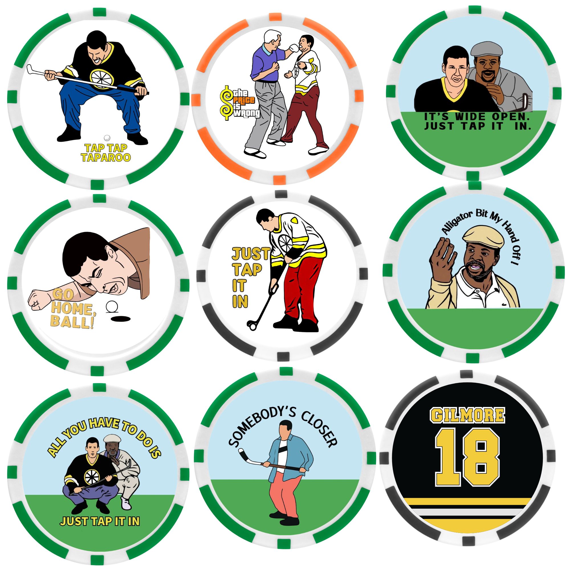 Ball Marker Set - เครื่องหมายลูกกอล์ฟ ABS Golf Poker Ball Markers
