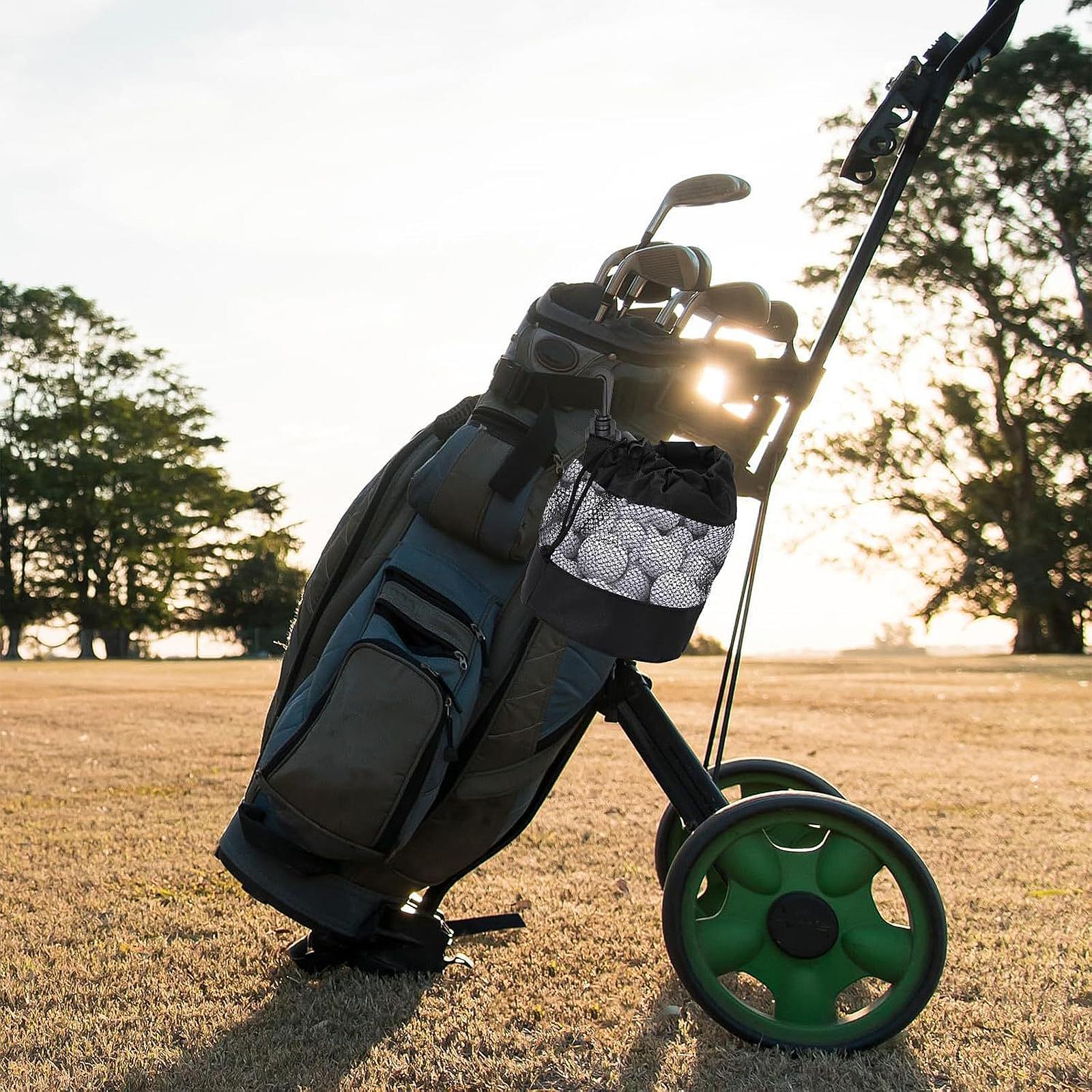 Golf Equipment Store - ถุงใส่ลูกกอล์ฟแบบมีเชือกผูก ถุงอเนกประสงค์สำหรับเก็บอุปกรณ์กีฬา ถุงใส่ทีกอล์ฟ