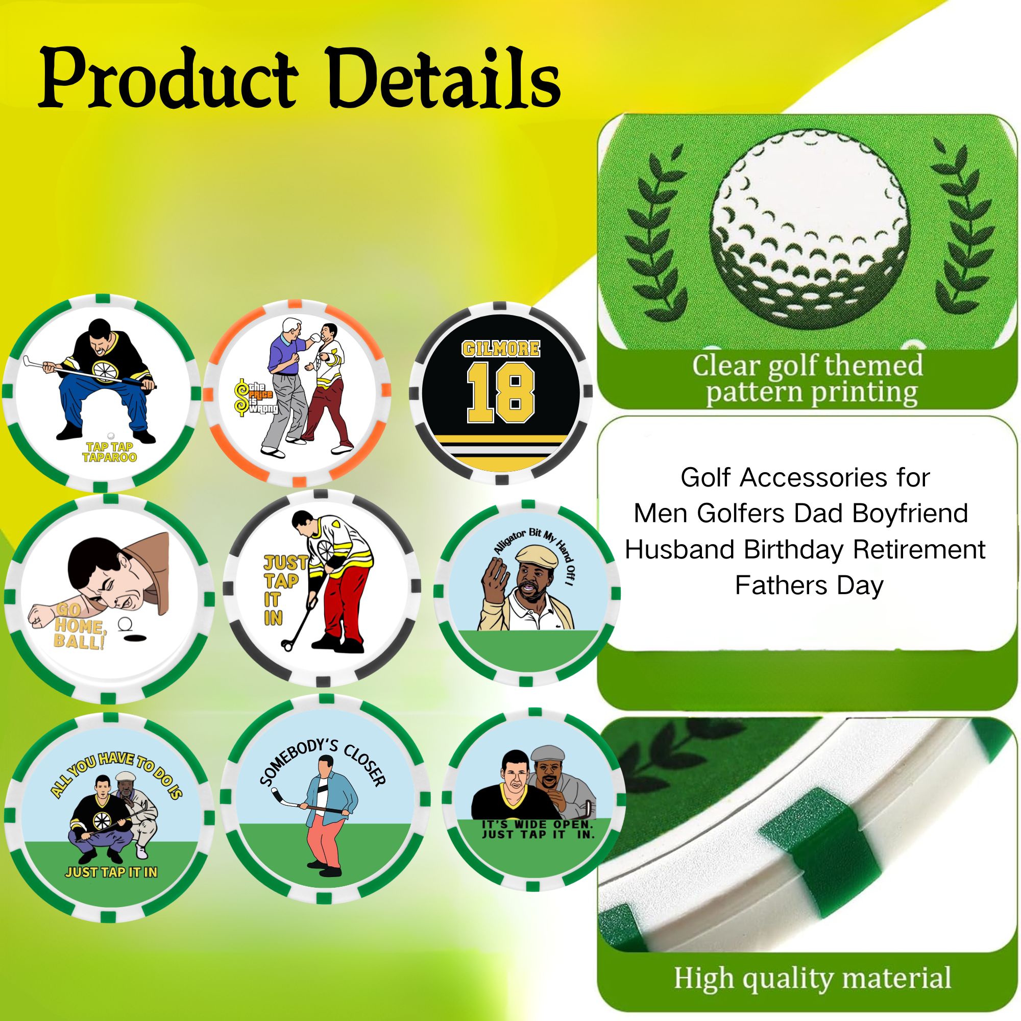 เครื่องหมายลูกกอล์ฟ ABS Golf P - Ball Marker Set บทวิจารณ์และราคา