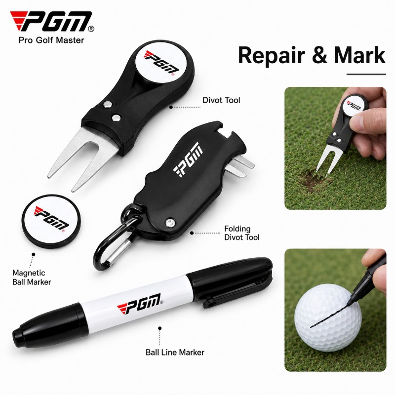 ชุดทำความสะอาดไม้กอล์ฟ PGM ผ้า - Ball Marker Set บทวิจารณ์และราคา