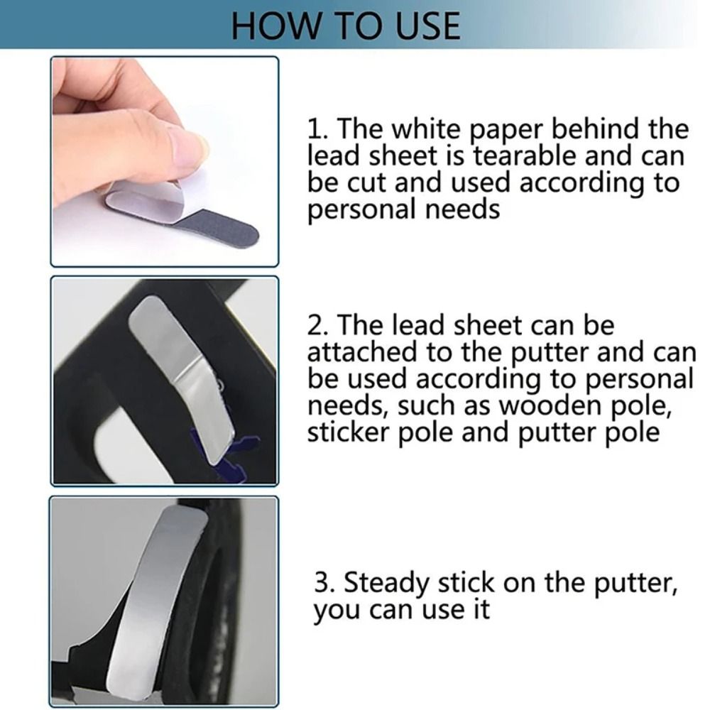 แผ่นตะกั่วติดกอล์ฟสีดำเงิน 10  - Golf Equipment Store บทวิจารณ์และราคา